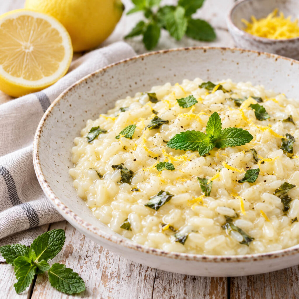 Risotto menta e limone